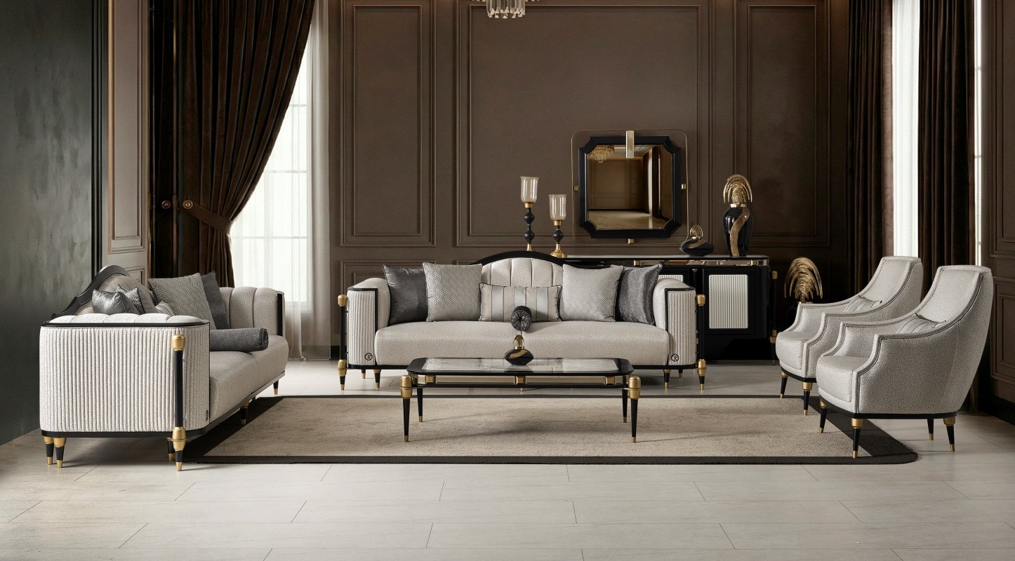 Natural Sofa Set-1 Natural Living Room Set - Image 1